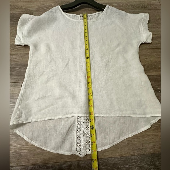 🛍️ Terzo Millenio 100% Linen high low top with excellent condition. - Picture 6 of 7